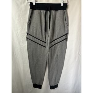 CARBON Men's Jogger Sweat Pants Double zip Gray Sz XL